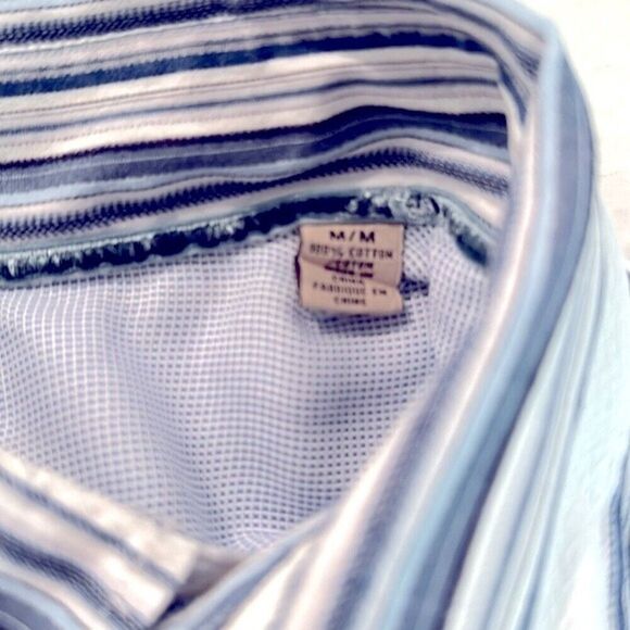 Tommy Bahama Jeans Men's Long Sleeve Cotton Button Down Striped Size Medium - Picture 3 of 6